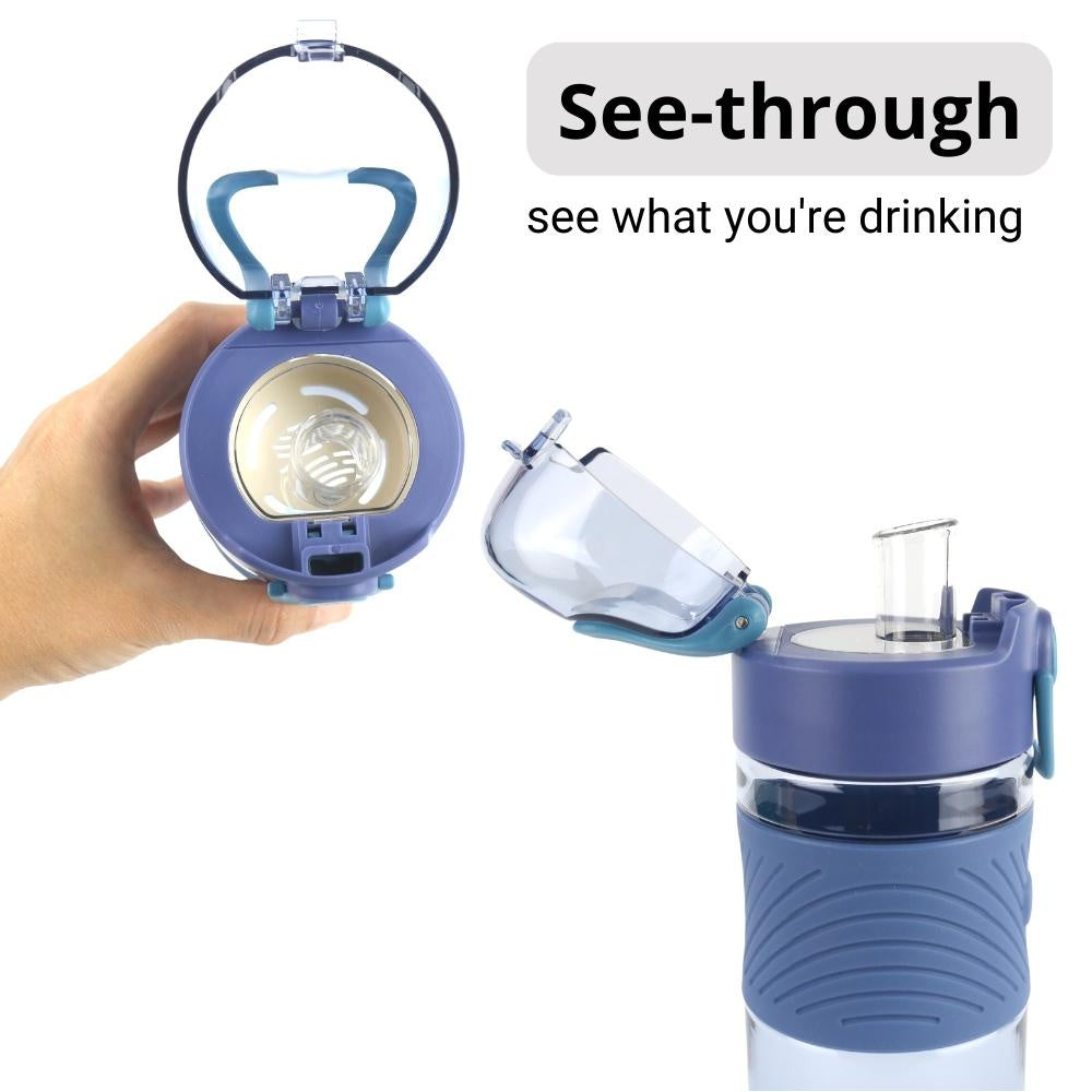 ✳️Free Sponge Brush✳️ 600ml Sports Water Bottle Diller Tritan BPA-Free Plastic 6 Colours