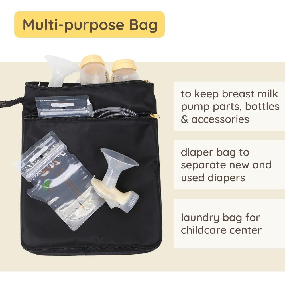 V-Coool Breast Pump Parts Waterproof Wet Dry Bag Diaper Laundry Bag Breast Pump Accessories Breastfeeding Baby Travel