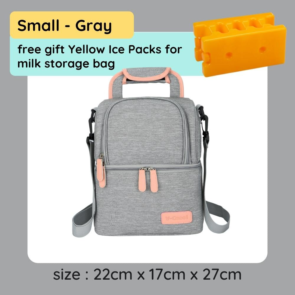 [Free 2x Ice Packs] V-Coool Insulated Cooler Bag For Breastmilk Baby Food Waterproof Backpack Breast milk Breastfeeding