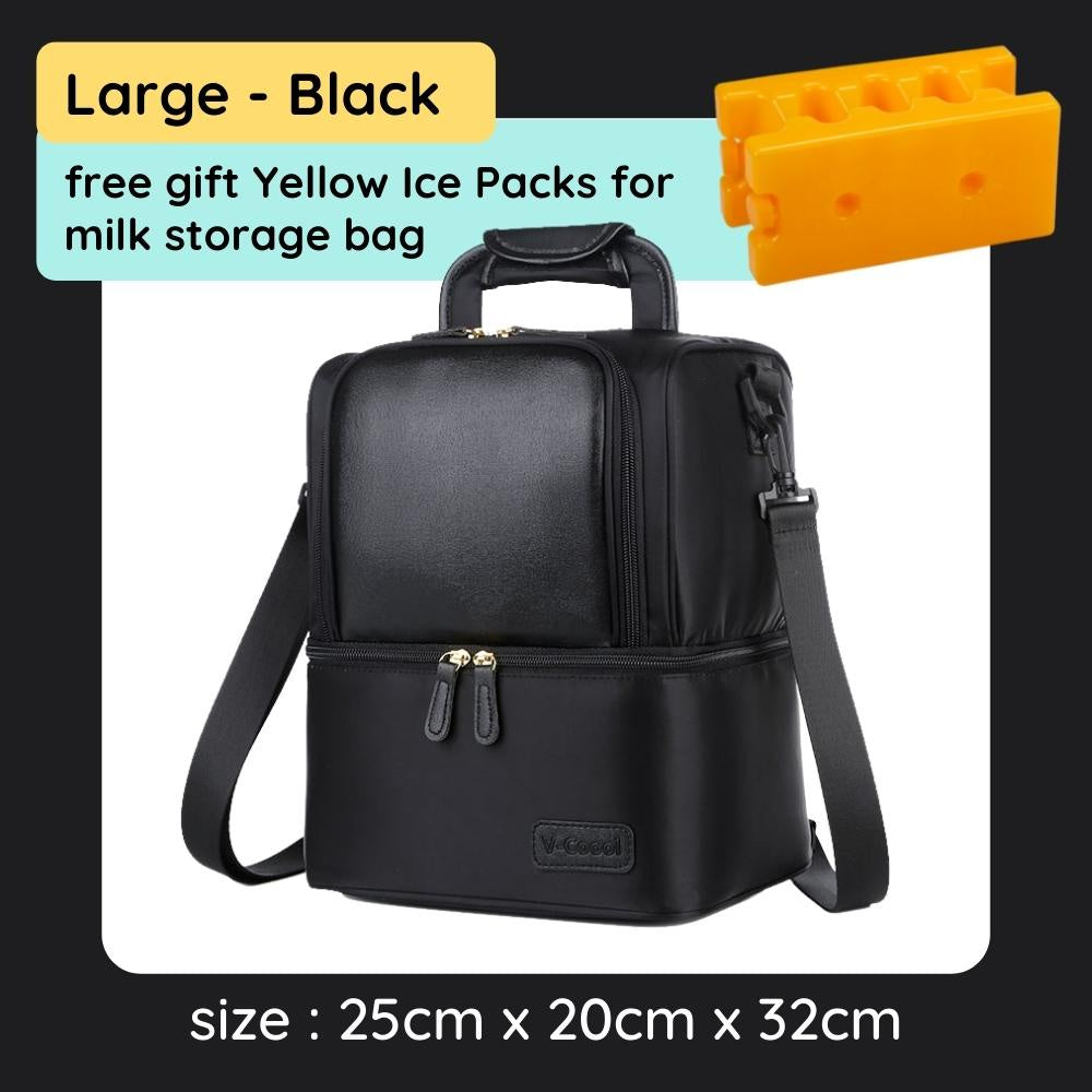 [Free 2x Ice Packs] V-Coool Insulated Cooler Bag For Breastmilk Baby Food Waterproof Backpack Breast milk Breastfeeding