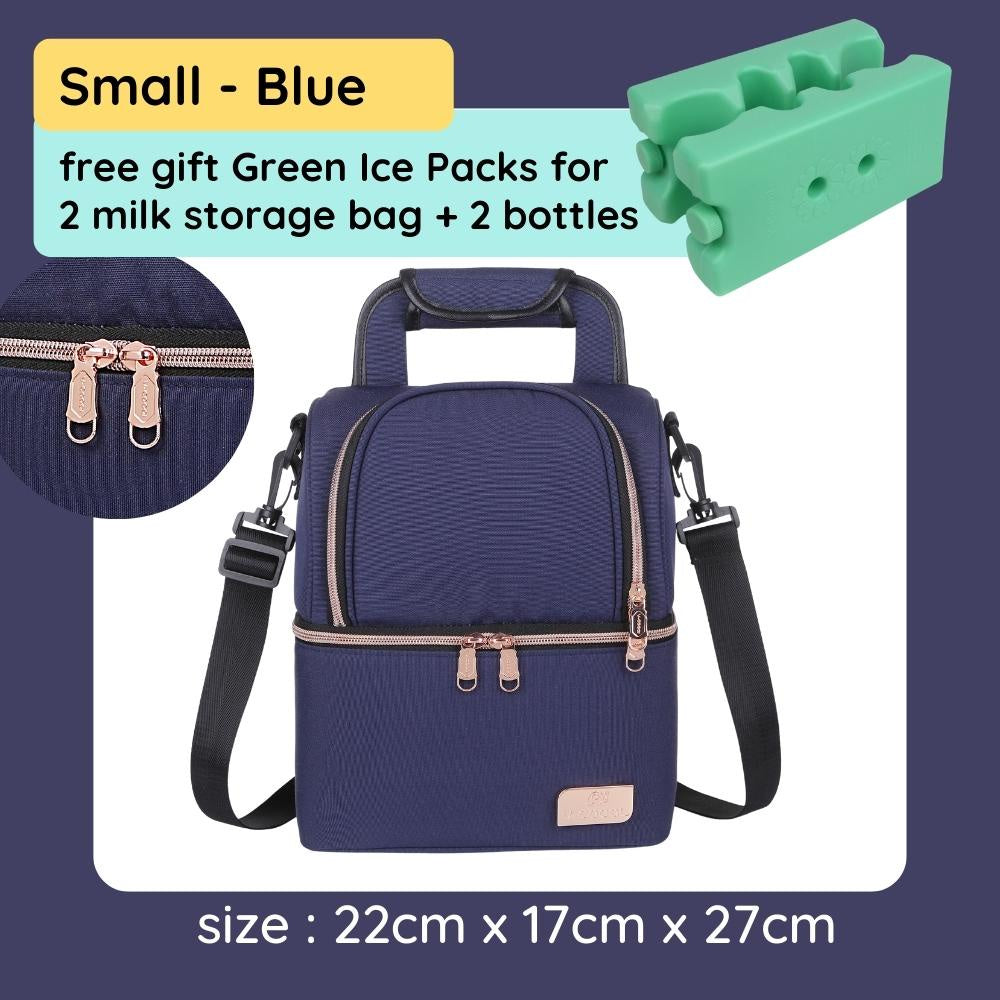 [Free 2x Ice Packs] V-Coool Insulated Cooler Bag For Breastmilk Baby Food Waterproof Backpack Breast milk Breastfeeding