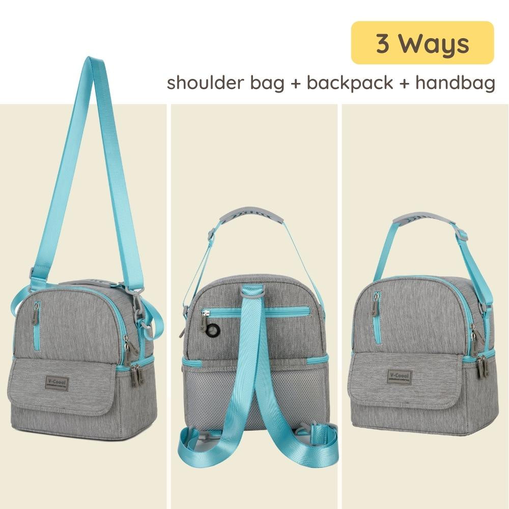 [Free 2x Ice Packs] V-Coool Insulated Cooler Bag For Breastmilk Backpack Breast Milk