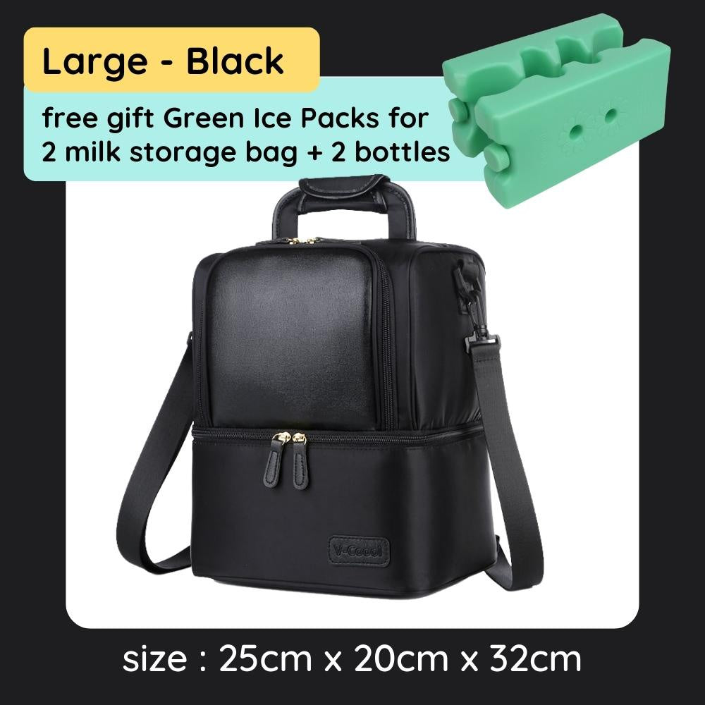 [Free 2x Ice Packs] V-Coool Insulated Cooler Bag For Breastmilk Baby Food Waterproof Backpack Breast milk Breastfeeding