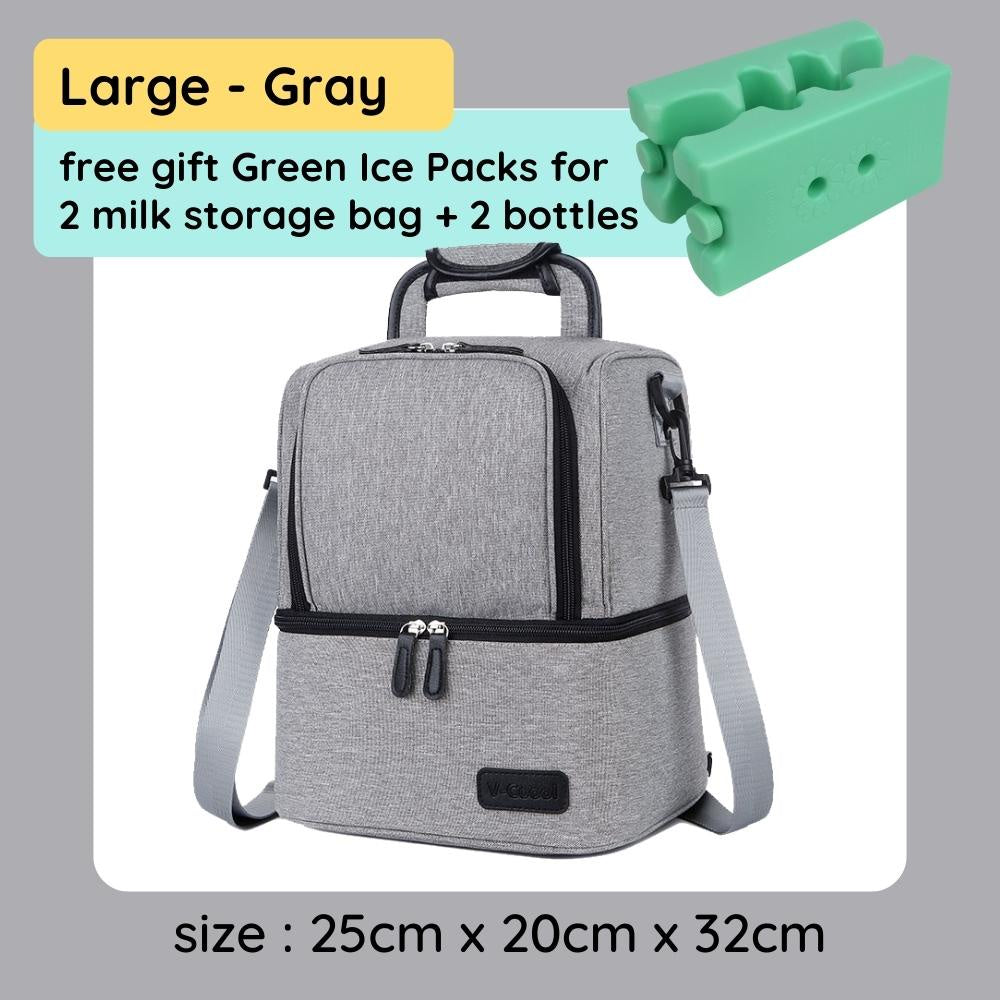 [Free 2x Ice Packs] V-Coool Insulated Cooler Bag For Breastmilk Baby Food Waterproof Backpack Breast milk Breastfeeding