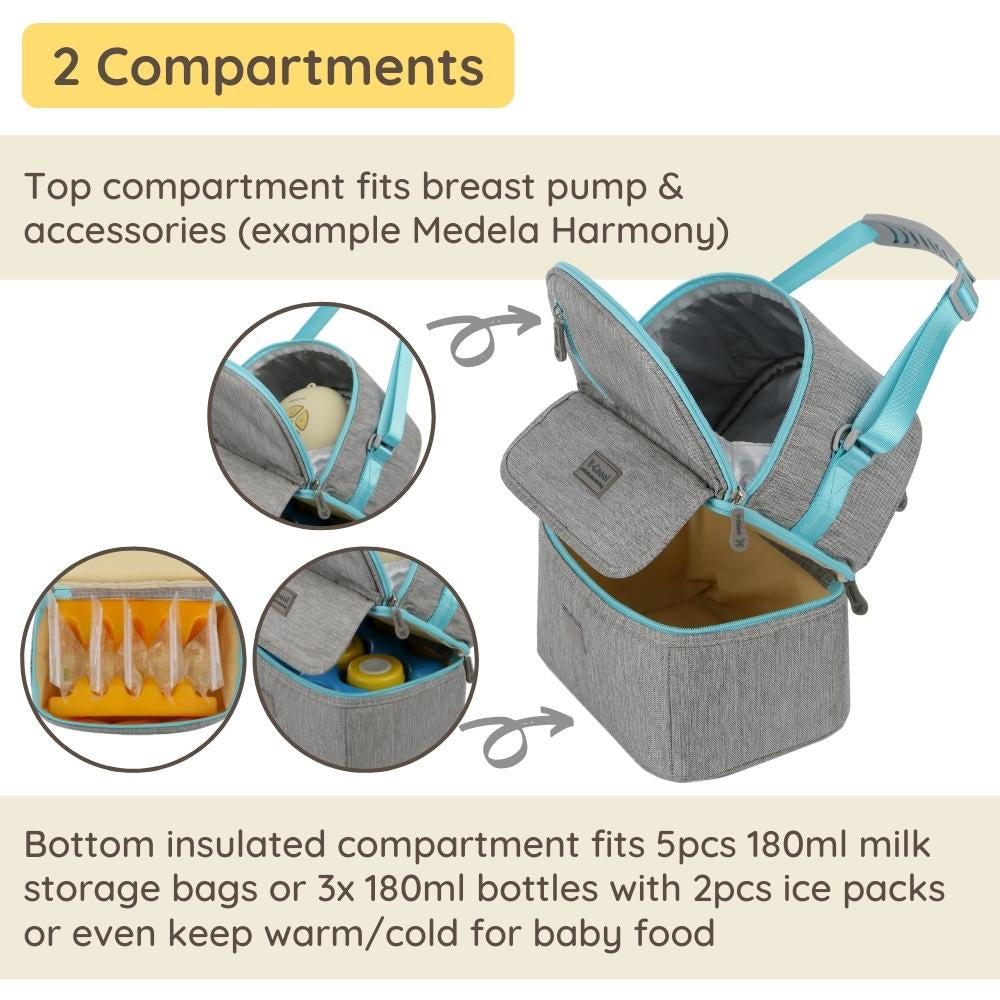 [Free 2x Ice Packs] V-Coool Insulated Cooler Bag For Breastmilk Backpack Breast Milk