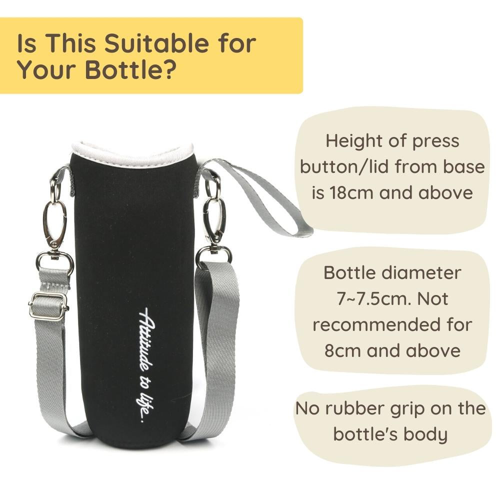 Neoprene Water Bottle Holder Carrier Bag Bottle Sling Bag Long Strap