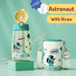 [Free Carrier Bag] Kids Water Bottle 570ml Straw Or Direct Drink Or 2-in-1 BPA-Free Tritan Children Upstyle Space