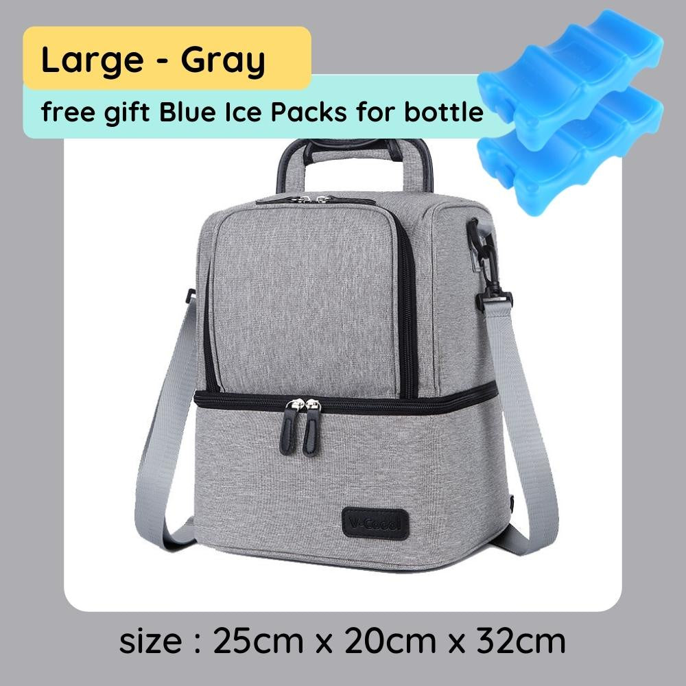 [Free 2x Ice Packs] V-Coool Insulated Cooler Bag For Breastmilk Baby Food Waterproof Backpack Breast milk Breastfeeding