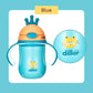 [Free Extra Straw] Crown Kids Stainless Steel Insulated Bottle  With Straw 280ml Thermal Vacuum Cup Diller