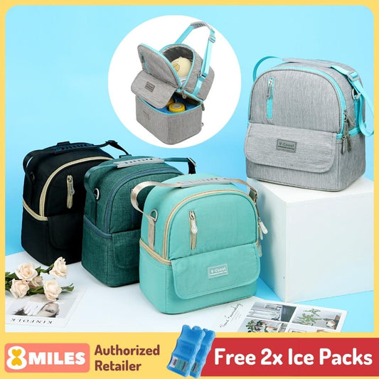 [Free 2x Ice Packs] V-Coool Insulated Cooler Bag For Breastmilk Backpack Breast Milk