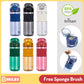 ✳️Free Sponge Brush✳️ 600ml Sports Water Bottle Diller Tritan BPA-Free Plastic 6 Colours