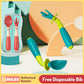 [Free Travel Case] Baby Toddler Bendable Flexible Spoon Fork Cutlery Utensil Self Feeding Training 3D BPA-Free