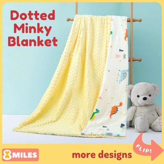 Baby Minky Dotted Blanket For Newborn Toddler Ultra Soft Nursery Baby Cot Stroller Sleeping Nap Time Grade A