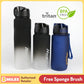 [Free Sponge Brush] Sports Water Bottle Upstyle 650ml / 1L BPA-Free Plastic Tritan Student Adult Outdoor Cycling 8miles