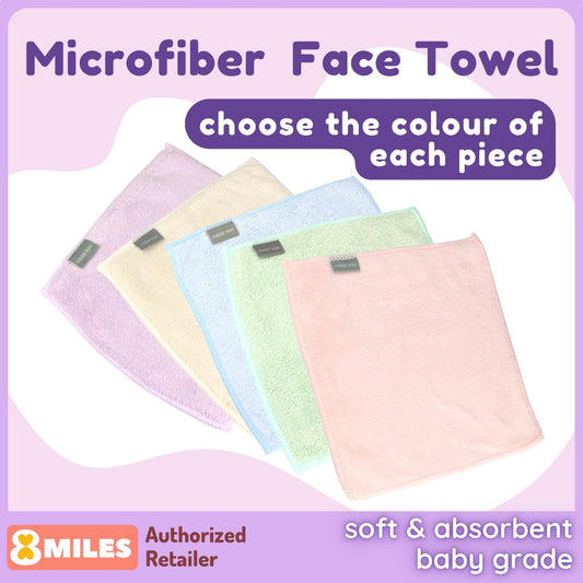 [1pc] Baby Microfiber Wash Cloths Face Towel Handkerchief Saliva Towel Burp Cloth