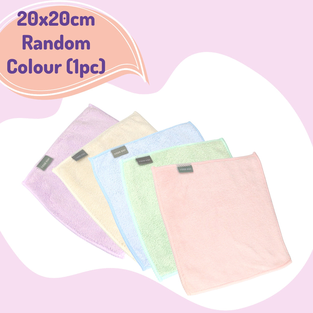 [1pc] Baby Microfiber Wash Cloths Face Towel Handkerchief Saliva Towel Burp Cloth