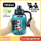 [Free Sponge Brush] 1950ml Water Bottle With Straw Direct Drink Large Capacity BPA-Free Plastic Tritan