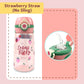 [Free Sponge Brush] Water Bottle Tritan 400ml Straw Direct Drink BPA-Free Upstyle Sports School Kids Children