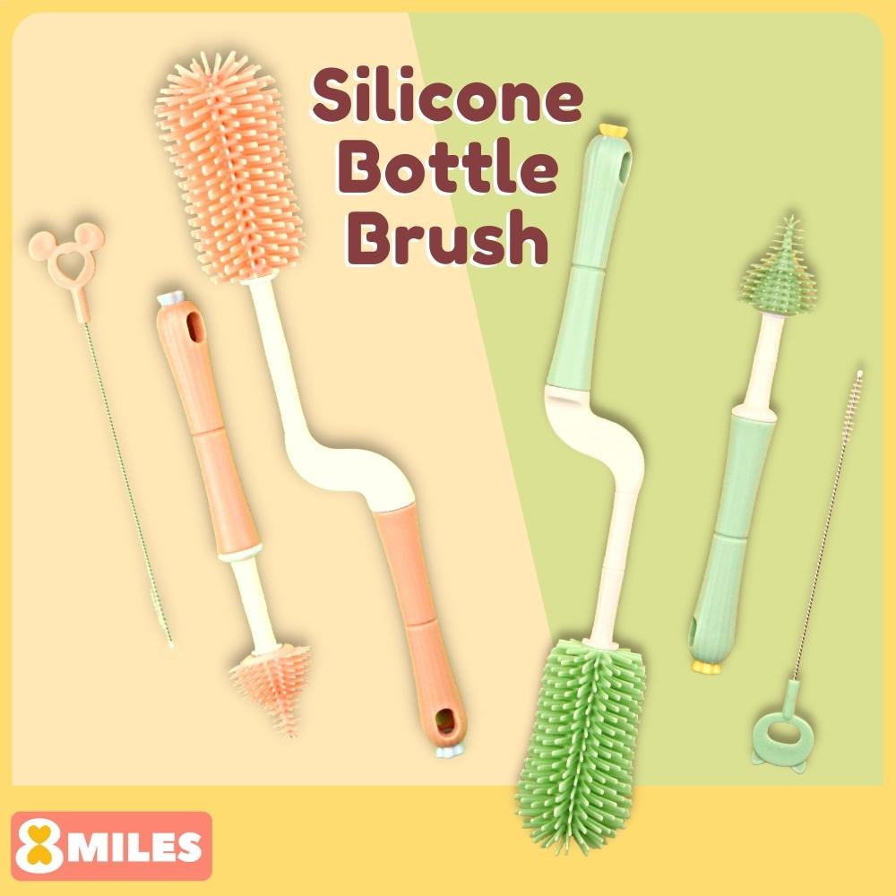 3pcs Set Baby Silicone Bottle/Nipple/Straw Brush