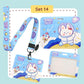 Cute Bus Card Lanyard Holder Student  Kids Children Adult Card ID Card Badge Sling Neck Strap Slide Cover Waterproof