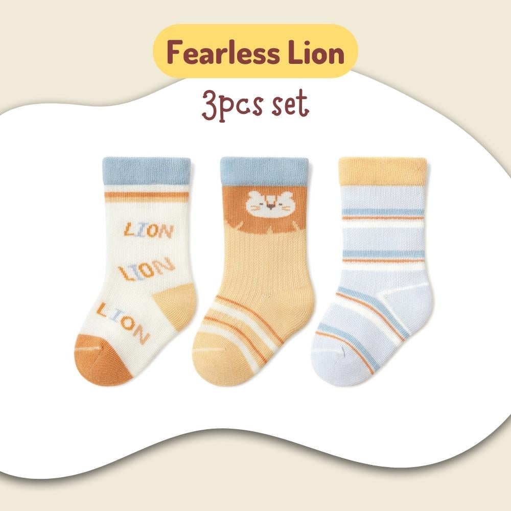 [3 or 4 pairs box set] Baby Socks Newborn to 6mth Girls Boys Infant Cotton Breathable Thin Summer Quarter Crew Socks