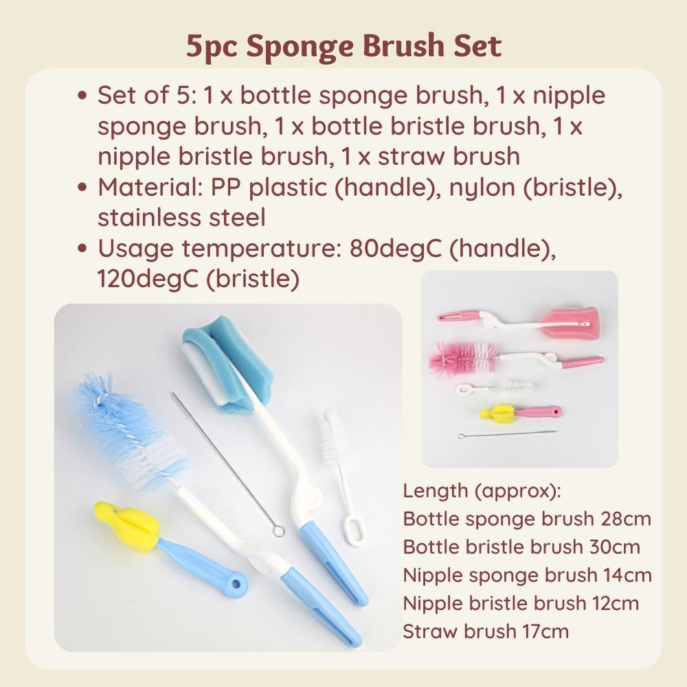 [Free Straw Brush] Baby Bottle Drying Rack Combo With Brush Set Kid Milk Bottle Storage